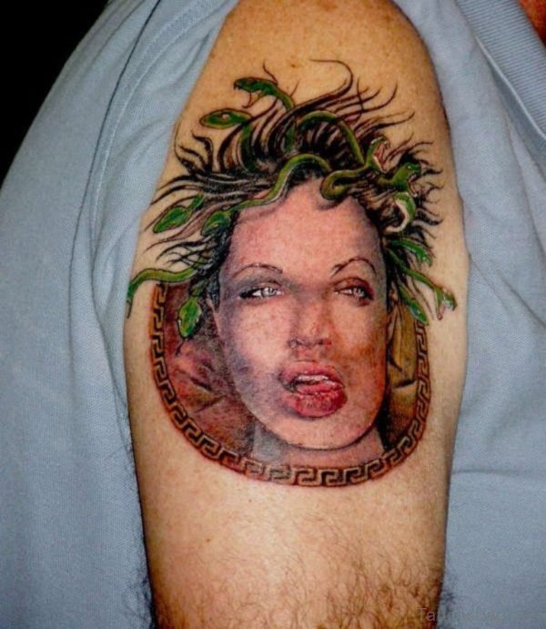 Medusa Tattoo For Bicep