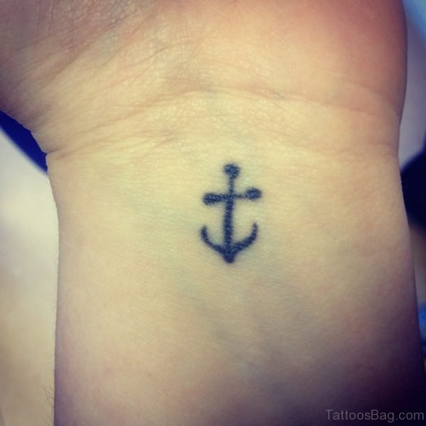 Men Anchor Small Tattoo