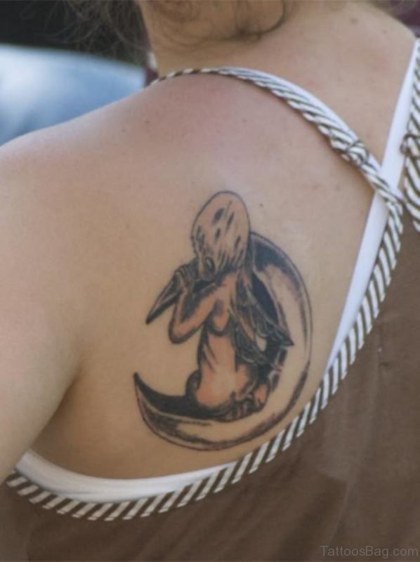 Moon Back Tattoo