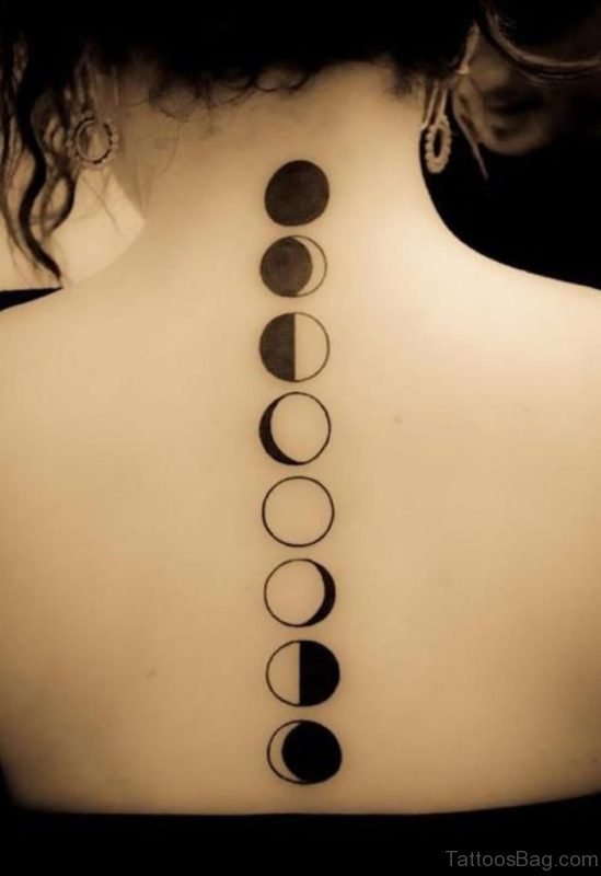Moon Tattoo On Back