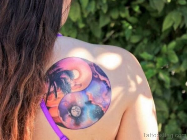 Multi color Yin Yang Tattoo