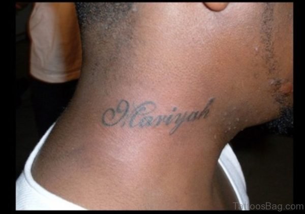 Name Neck Tattoos For Men