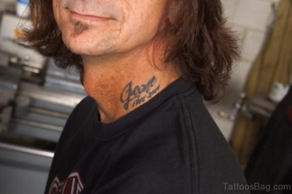 Name Neck Tattoos For Men