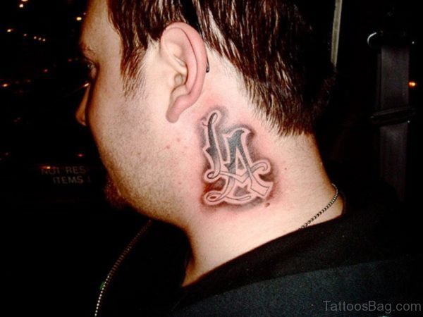Name Tattoo On Neck For Men
