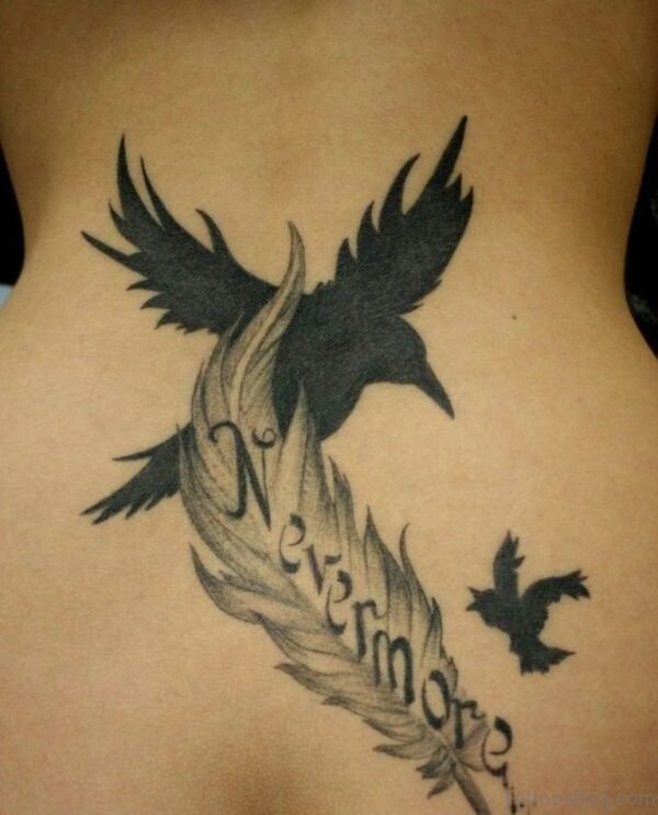Nevermore Feather Tattoo