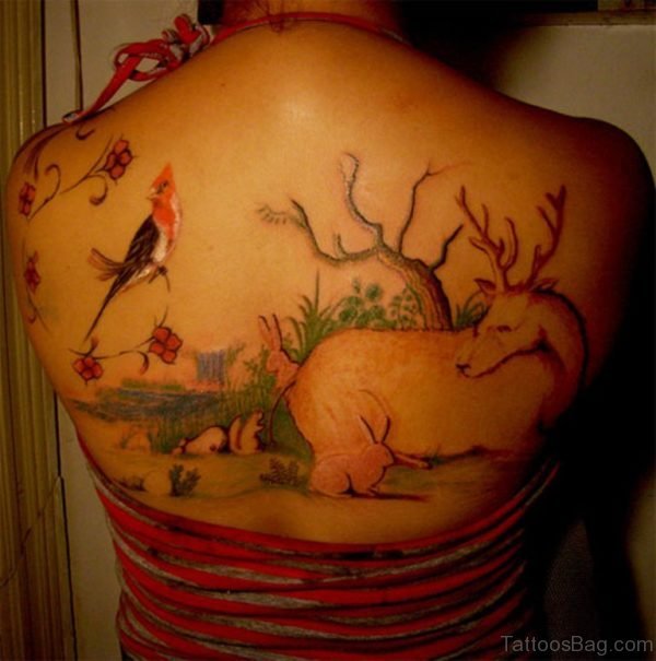Nice Back Tattoo Design