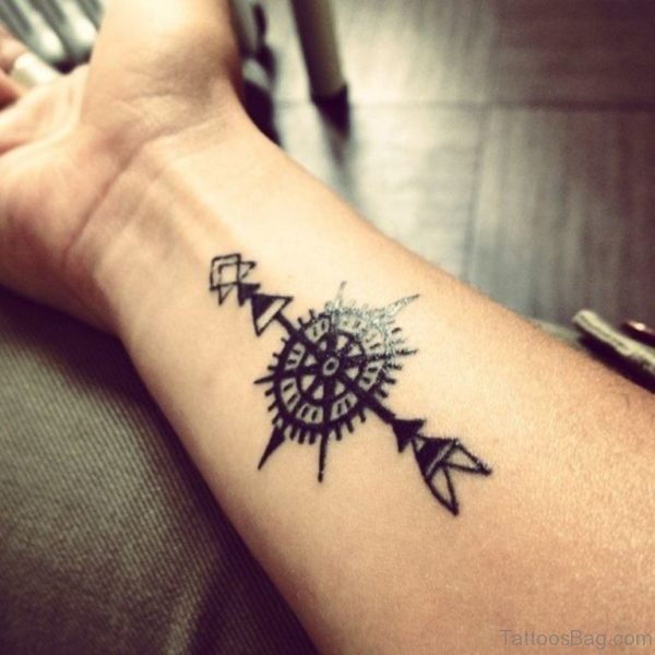 Compass Tattoo On Wrist