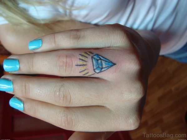 Nice Diamond Tattoo Design