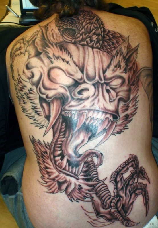 Dragon Tattoo On Back