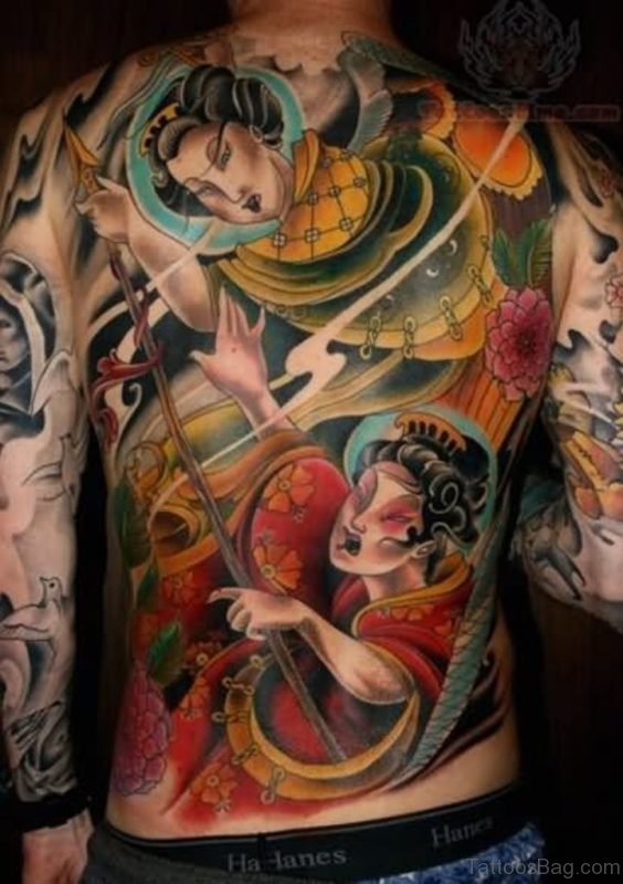 Nice Geisha Girl Tattoo