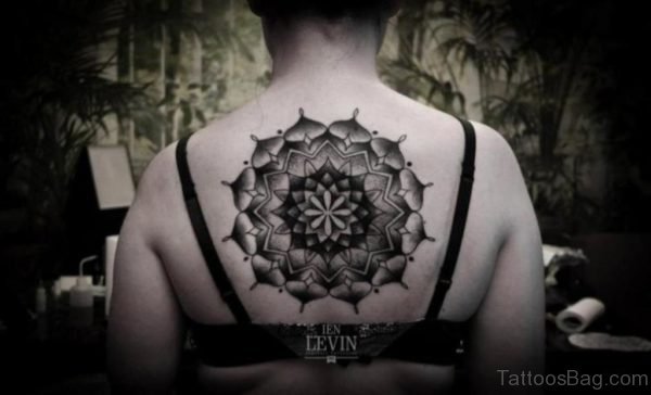 Nice Geometric Tattoo On Back