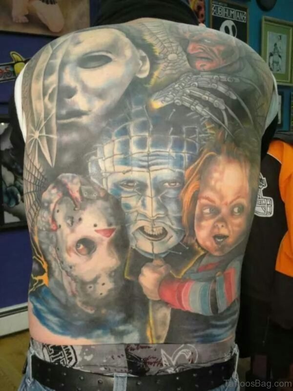 Nice Looking Horror Tattoo Design