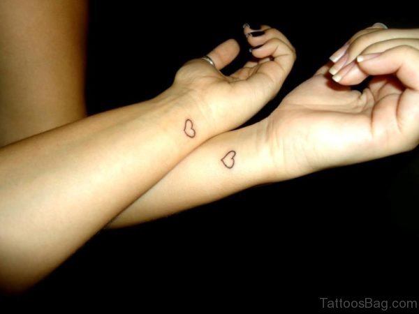 Nice Matching Heart Tattoo