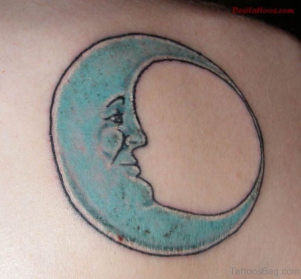 Pretty Moon Tattoo On Back
