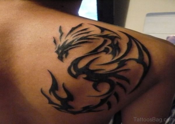 Tribal Dragon Tattoo