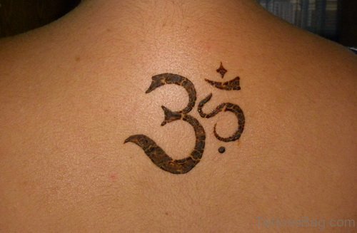 Om Tattoo On Back