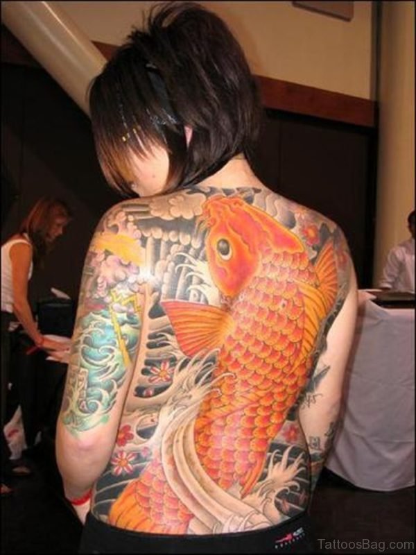 Orange Fish Tattoo