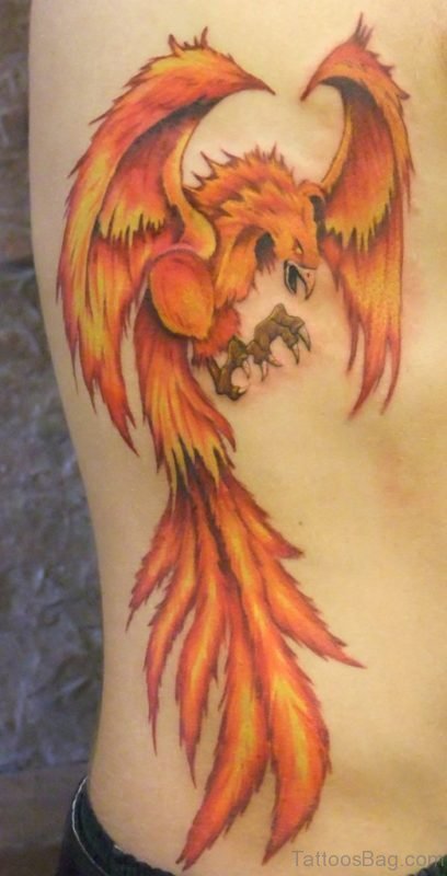 Orange Phoenix Tattoo