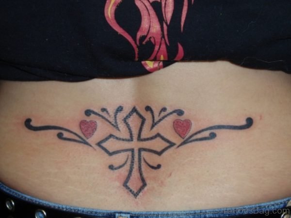 Outline Cross Tattoo Design
