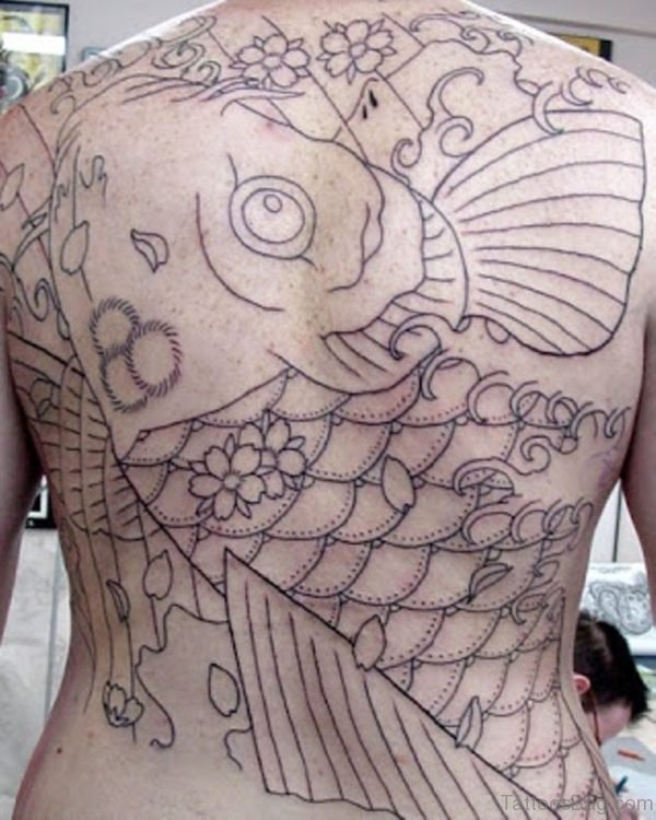 Outline Fish Tattoo