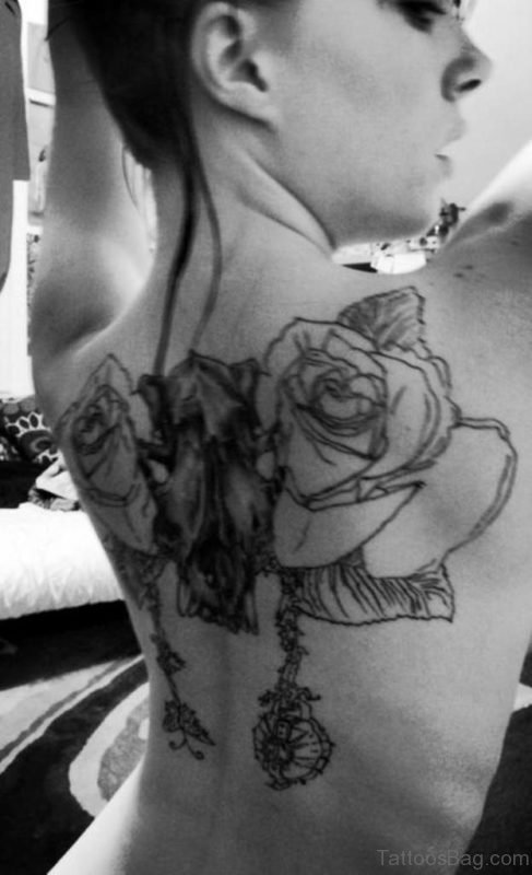 Outline Rose Tattoo