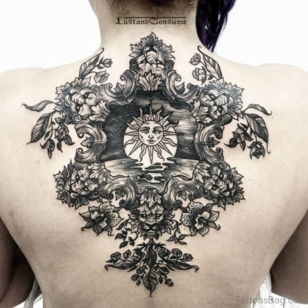 Outstanding Sun Tattoo Design