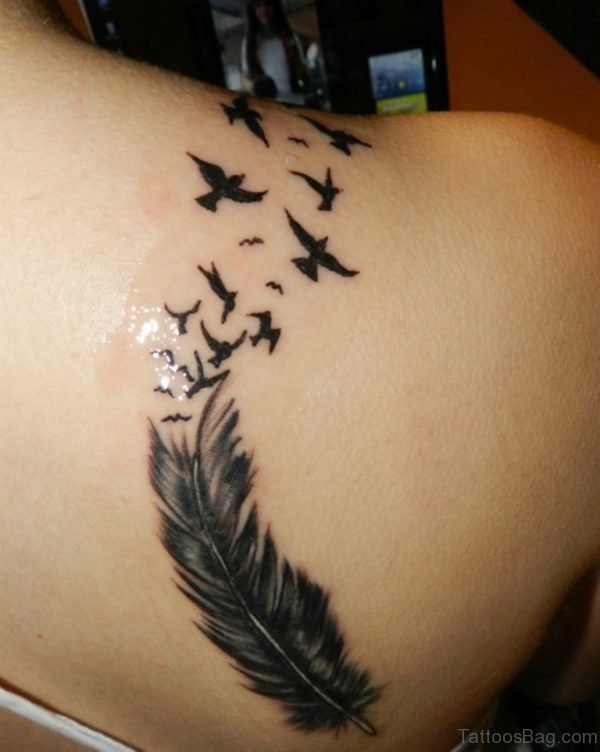 Outstanding Birds Tattoo On Back