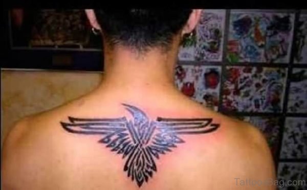 Outstanding Crow Tattoo On Back