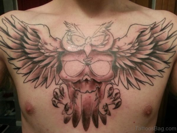 Owl And Skull Tattoo