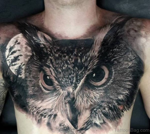 Owl Face Tattoo