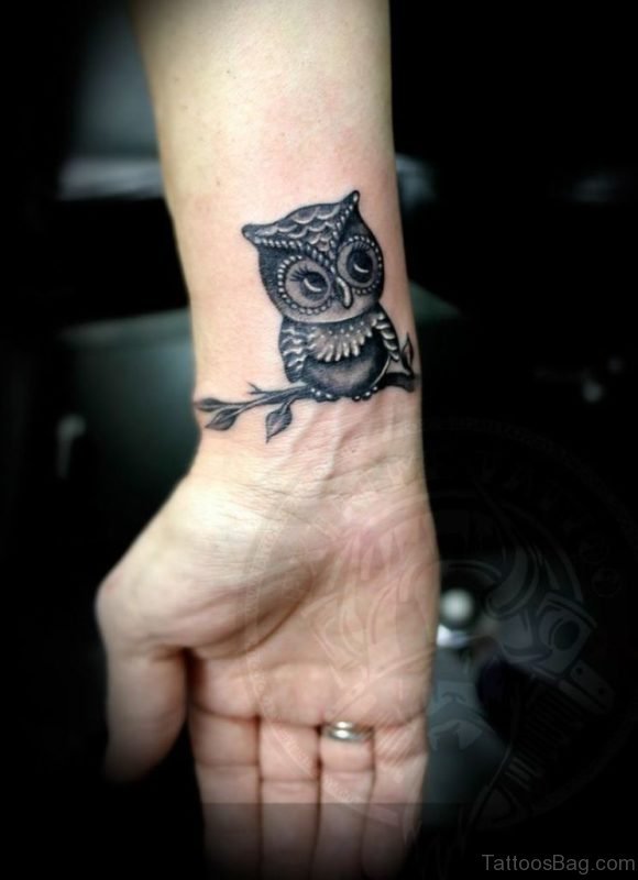 Owl Tattoo On Wrist