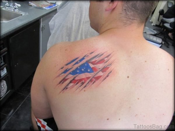 Patriotic USA Flag Tattoo