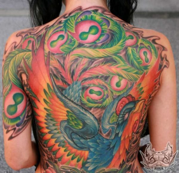 Phoenix Back Tattoo