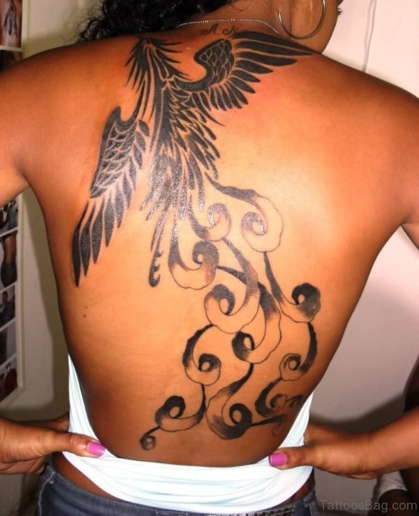 Phoenix Tattoo On Back