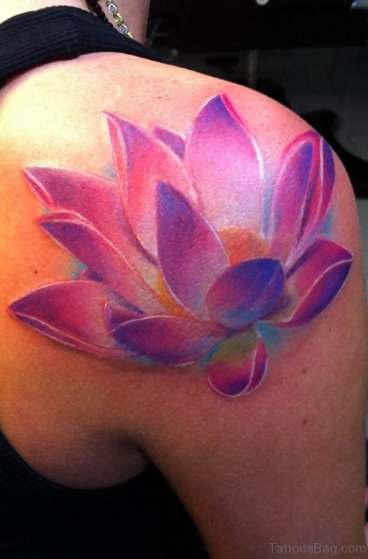 Pink Lotus Tattoo Design
