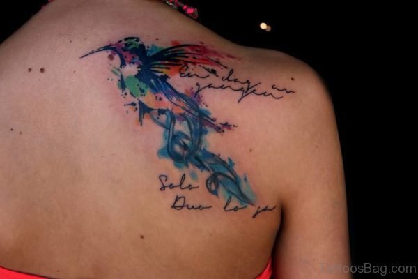 Pretty Hummingbird Tattoo
