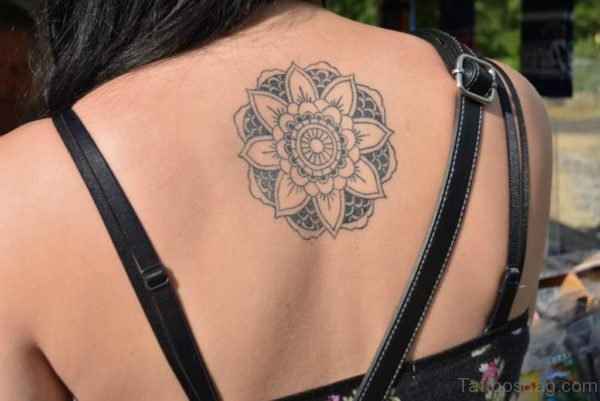 Pretty Mandala Tattoo On Back