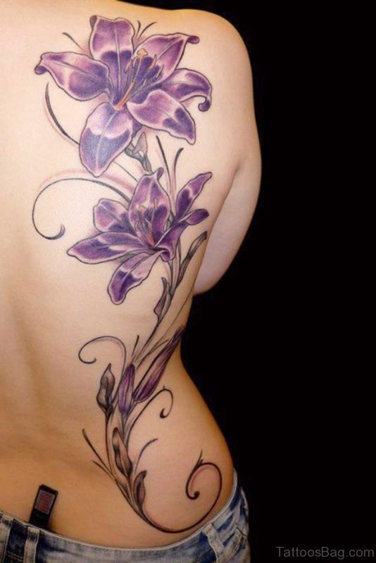 Purple Lily Tattoo