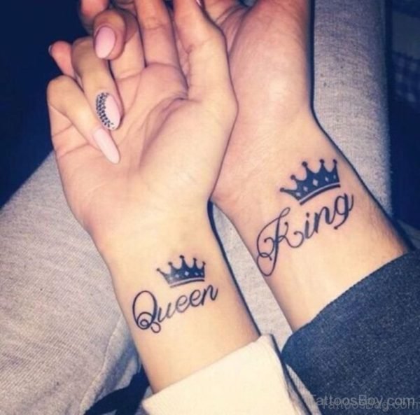 Queen King Crown Tattoo
