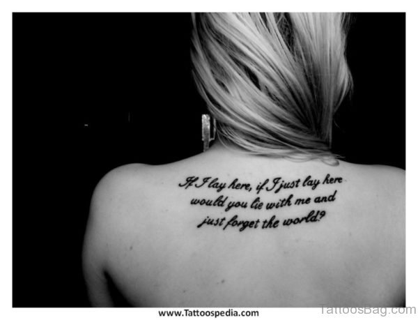 Lovely Quotes Tattoo