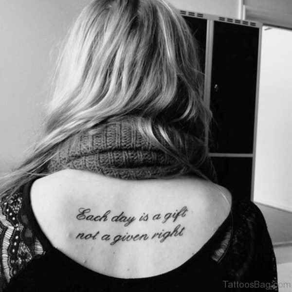 Quotes Tattoo On Back
