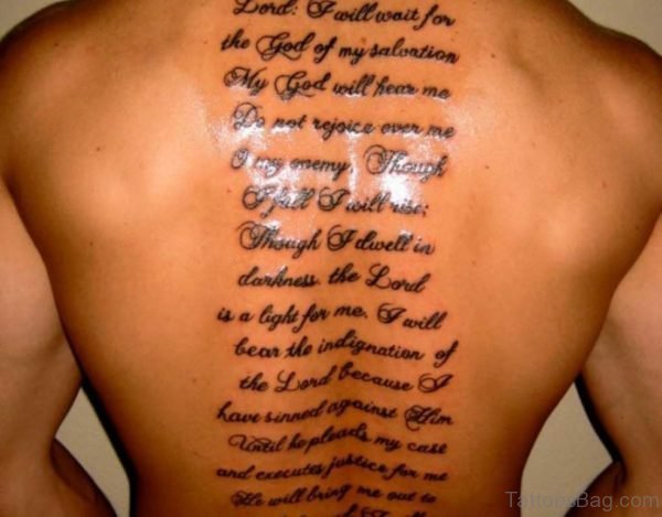 Quotes Tattoo On Back