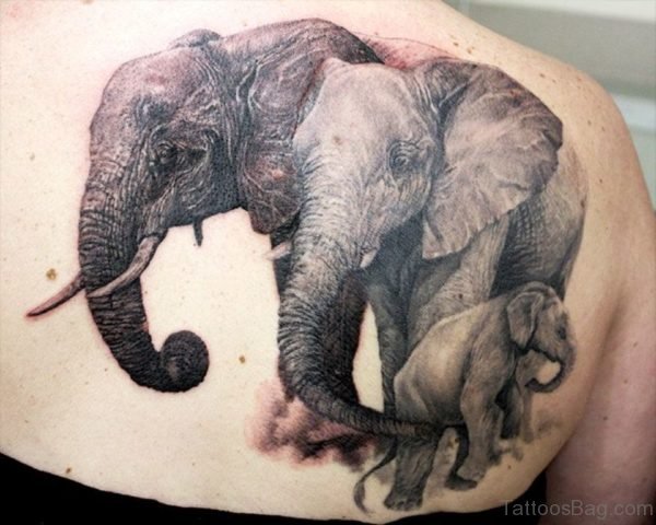 Realistic Elephant Tattoo