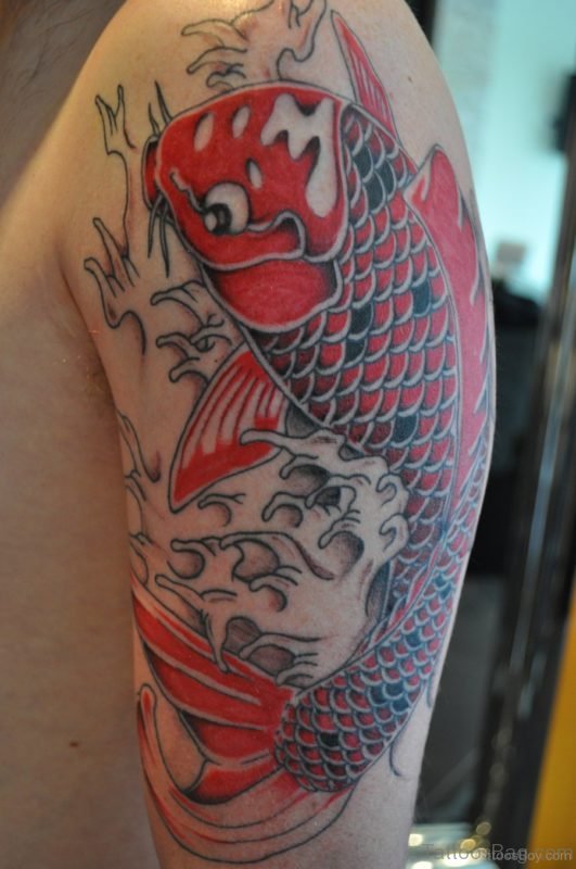 Red Fish Tattoo Design