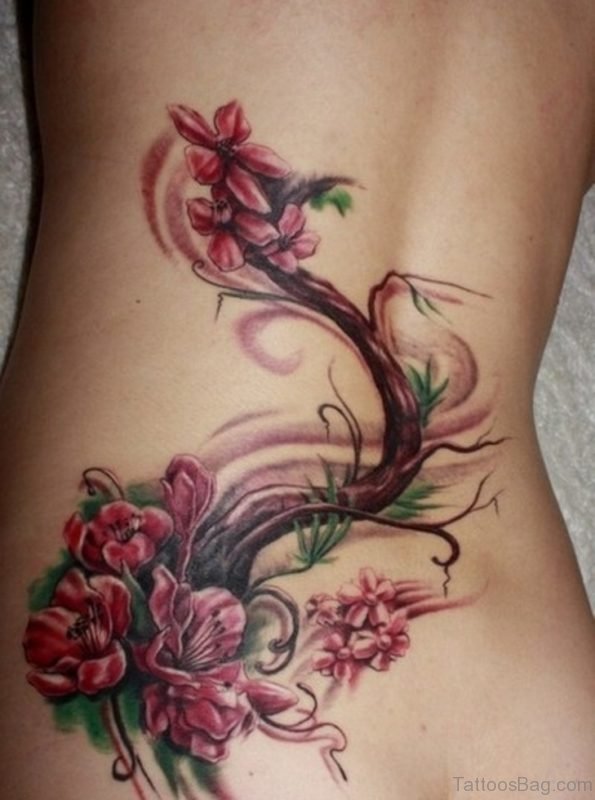 Red Flower Tattoo