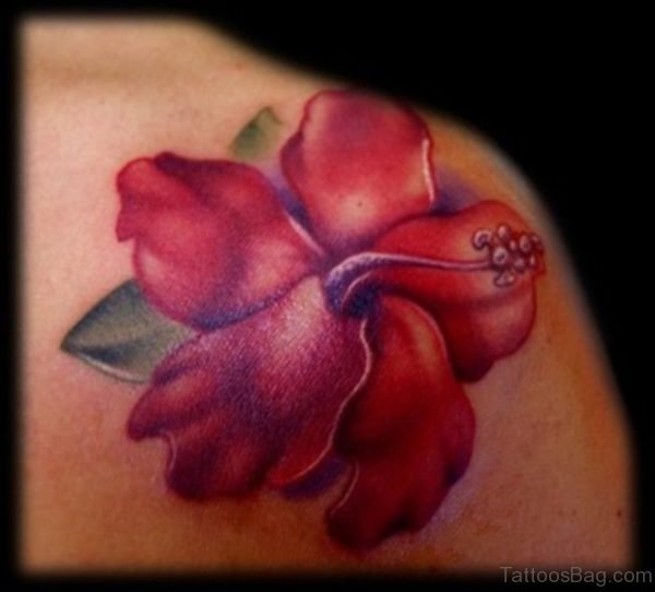 Red Hibiscus Tattoo