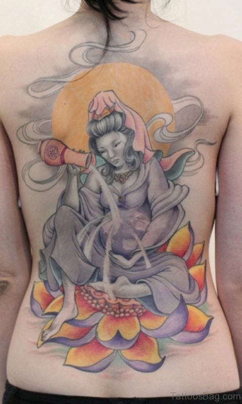 Religious Tattoo On Back