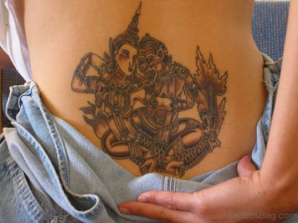 Religious Tattoo On Back