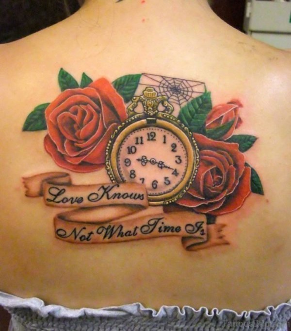 Rose And Clock Tattoo