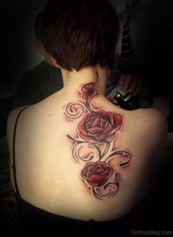 Rose Tattoo On Back